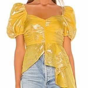 HOUSE OF HARLOW yellow top
